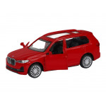 Машина "АВТОПАНОРАМА" BMW X7, 1/44, красный металлик, откр. двери, в/к 17,5*12,5*6,5 см