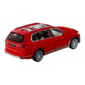 Машина "АВТОПАНОРАМА" BMW X7, красный, 1/32, свет, звук, инерция, в/к 17,5*13,5*9 см - Артикул JB1251312