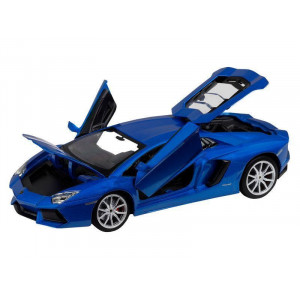 Машина "АВТОПАНОРАМА" Lamborghini Aventador Coupé, 1/24, синий, свет, звук, в/к 24,5*12,5*10,5 см
