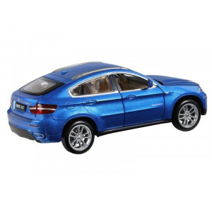 Машина "АВТОПАНОРАМА" BMW X6, синий, 1/32, свет, звук, инерция, в/к 17,5*13,5*9 см - Артикул JB1251394