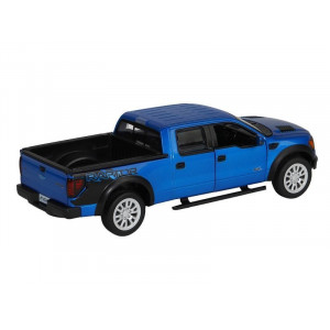 Машина "АВТОПАНОРАМА" Ford F-150 SVT Raptor, синий, 1/34, свет, звук, инерция, в/к 20*10*11 см - Артикул JB1251395