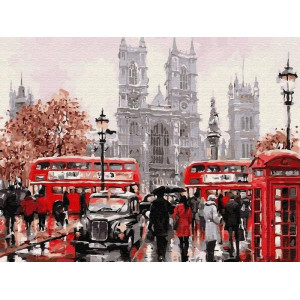 Картина по номерам 40х50 Лондонский транспорт (28 цветов) Артикул - KH0176