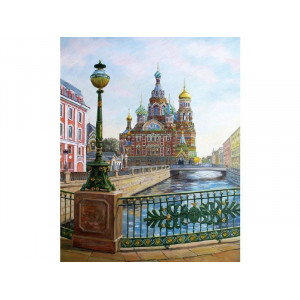 Картина по номерам 40х50 Санкт-Петербург. Спас на крови (28 цветов)