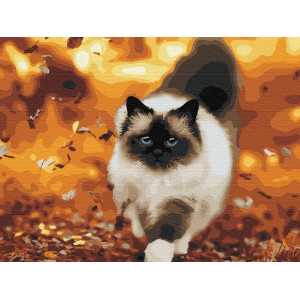 Картина по номерам 40х50 Осенняя прогулка (21 цвет)