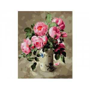 Картина по номерам 40х50 Розовый букет (26 цветов)