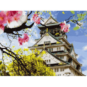Картина по номерам 40х50 Японская весна (28 цветов)