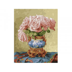 Картина по номерам 40х50 Бузин. Восточные розы (28 цветов)