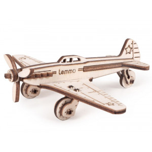 Деревянный конструктор Lemmo Самолёт ЯК-9, 17 деталей