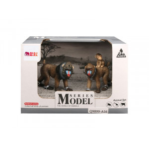 Набор фигурок животных MASAI MARA MM211-142 серии "Мир диких животных": Семья обезьян, 2 пр.