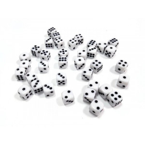Набор белых игровых кубиков ZVEZDA "D6", 12мм, 36 шт Артикул - ZV-1133