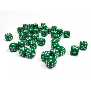 Набор зеленых игровых кубиков ZVEZDA "D6", 12мм, 36 шт Артикул - ZV-1137