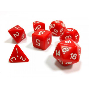 Набор ZVEZDA из 7 красных игровых кубиков для ролевых игр, 7 шт Артикул - ZV-1143