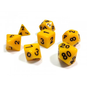 Набор ZVEZDA из 7 желтых игровых кубиков для ролевых игр, 7 шт Артикул - ZV-1144
