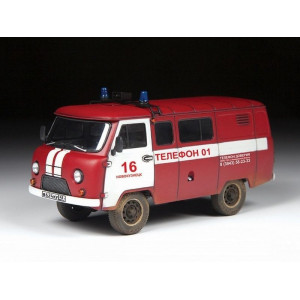 Сборная модель ZVEZDA УАЗ-3909 "Буханка" Пожарная служба, 1/43 Артикул - ZV-43001