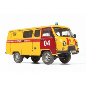 Сборная модель ZVEZDA УАЗ-3909 "Буханка" Аварийная газовая служба, 1/43 Артикул - ZV-43003