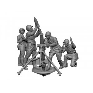 Сборные солдатики ZVEZDA Советский 120-мм миномёт с расчётом, 1/72 Артикул - ZV-6147