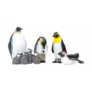 Набор фигурок животных MASAI MARA ММ203-002 серии "Мир морских животных": Семья пингвинов, 5 пр.
