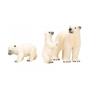Набор фигурок животных MASAI MARA ММ203-003 серии "Мир морских животных": Белые медведи, 3 пр.