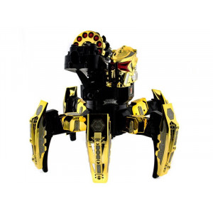 Р/У боевой робот-паук Space Warrior, лазер, ракеты, золотой, Ni-Mh и З/У, 2.4G - Артикул KT-9002-1G