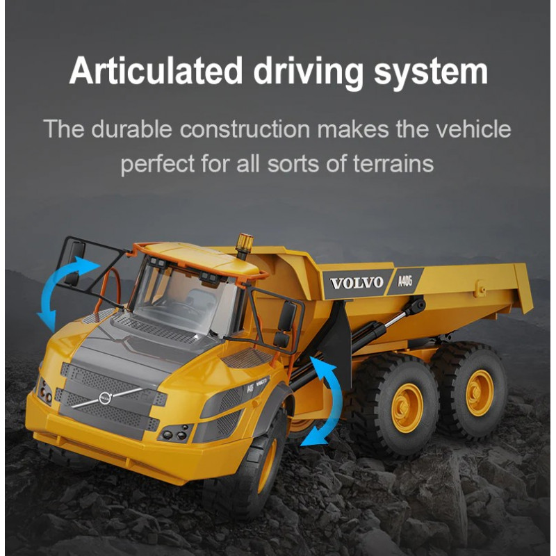 Радиоуправляемый карьерный самосвал Double Eagle Volvo A40G RTR масштаб 1:20 2.4G - E591-003