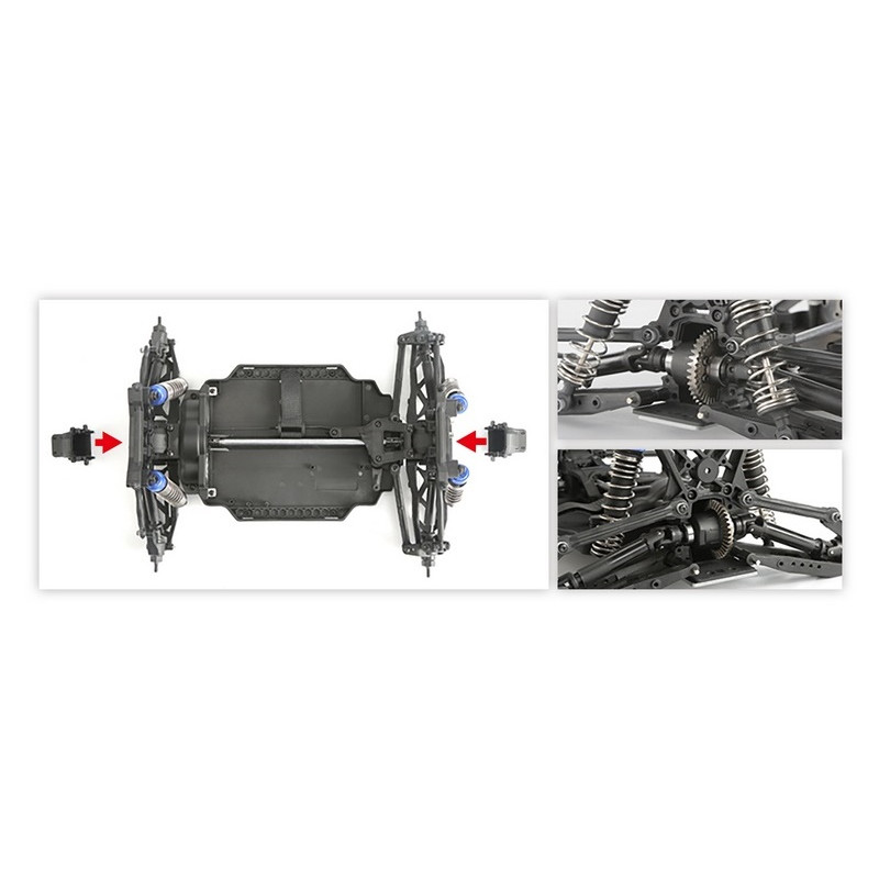 Радиоуправляемый монстр Remo Hobby RHGT Brushless (оранжевый) 4WD 2.4G 1/10 RTR