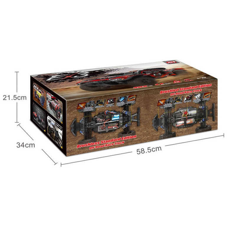 Радиоуправляемый монстр Remo Hobby RHGT Brushless (оранжевый) 4WD 2.4G 1/10 RTR