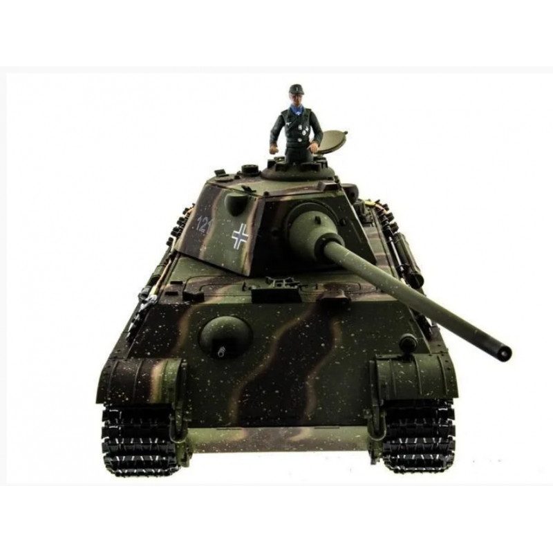 Радиоуправляемый танк Taigen 1/16 Panther type F с ИК пушкой HC версия, башня на 360, подшипники в ред, V3 2.4G