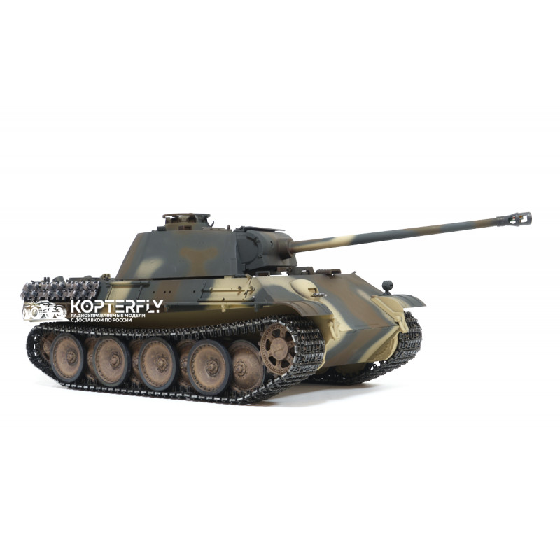 Радиоуправляемый танк Taigen 1/16 Panther type G (Германия) HC версия, башня на 360, подшипники в ред., V3 2.4G
