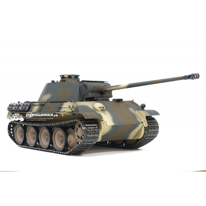 Радиоуправляемый танк Taigen 1/16 Panther type G с ИК пушкой HC версия, башня на 360, подшипники в ред, V3 2.4G