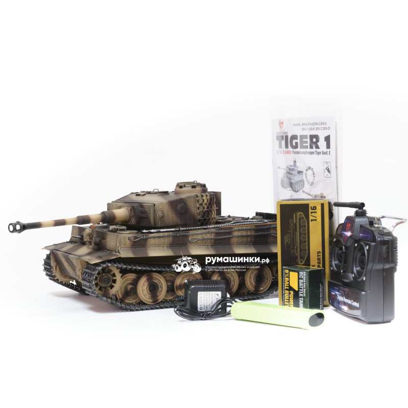 Радиоуправляемый танк Taigen 1/16 Tiger 1 (поздняя версия) HC, ИК-пушка, башня на 360, подшипники V3.0