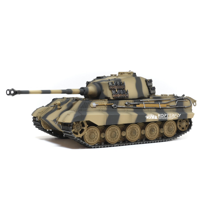 Радиоуправляемый танк Torro King Tiger 1/16 дым (для ИК боя) V3.0 2.4G RTR