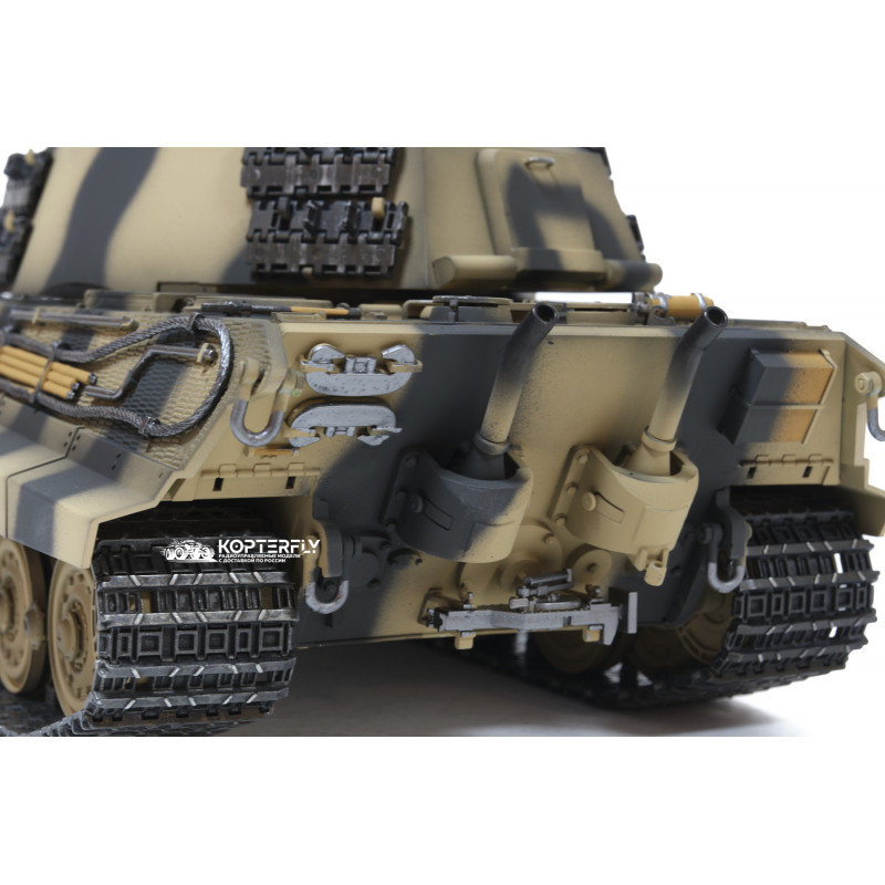 Радиоуправляемый танк Torro King Tiger 1/16 дым (для ИК боя) V3.0 2.4G RTR