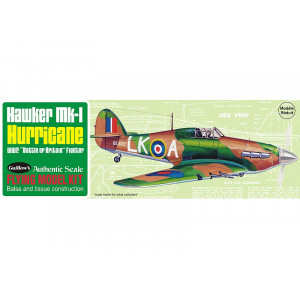 Сборная дер.модель.Самолет Hawker Hurricane. Guillows 1:30 Артикул - GUI506