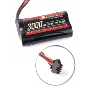 Аккумулятор Speedway Slide 70x37x19mm Li-Ion 3000mAh 2S 7.4V 30C softcase SM-4P