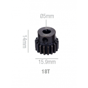 Шестерня стальная Pinion gear 18T 32P для вала 5mm