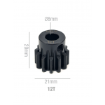 Шестерня стальная Pinion gear 12T M1.5 для вала 8mm