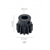 Шестерня стальная Pinion gear 12T M1.5 для вала 8mm