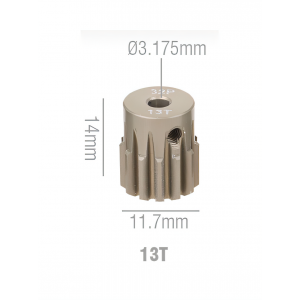 Шестерня алюминиевая Pinion gear 13T 32P для вала 3.17mm