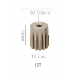 Шестерня алюминиевая Pinion gear 12T 32P для вала 3.17mm