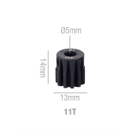 Шестерня стальная Pinion gear 11T M1 для вала 5mm