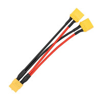 ToolkitRC кабель зарядки с 1-XT60 Female на 2-XT60 Male 14см