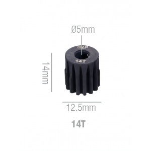 Шестерня стальная Pinion gear 14T 32P для вала 5mm