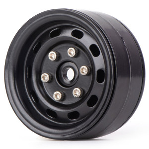 Диски beadlock 1.9 дюйма металлические штампованные черные 618BK комплект 4шт.