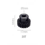 Шестерня стальная Pinion gear 20T 32P для вала 5mm