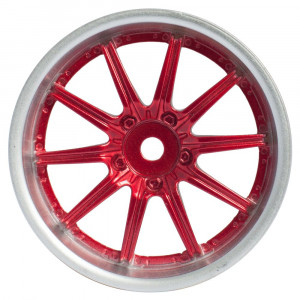Комплект дисков (4шт.), 10 спиц, красные с хромом