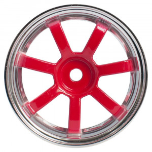 Комплект дисков (4шт.), 7 спиц, красные с хромом