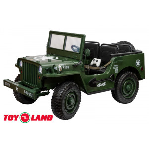 Детский электромобиль Джип Jeep Willys YKE 4137 Army green