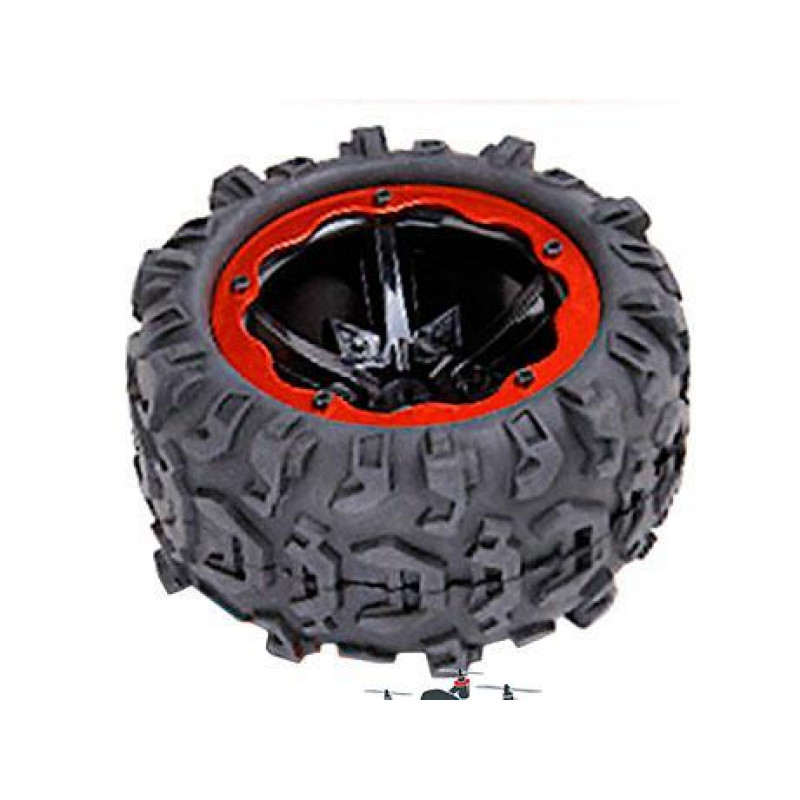 Remo Hobby 1 колесо в сборе для Remo Hobby RH8035/36 (правое красное) - Артикул: P3978-2R