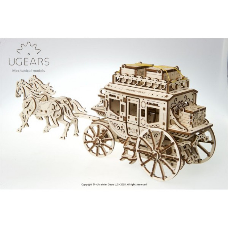 Деревянный конструктор UGEARS Почтовый дилижанс Артикул - 70045