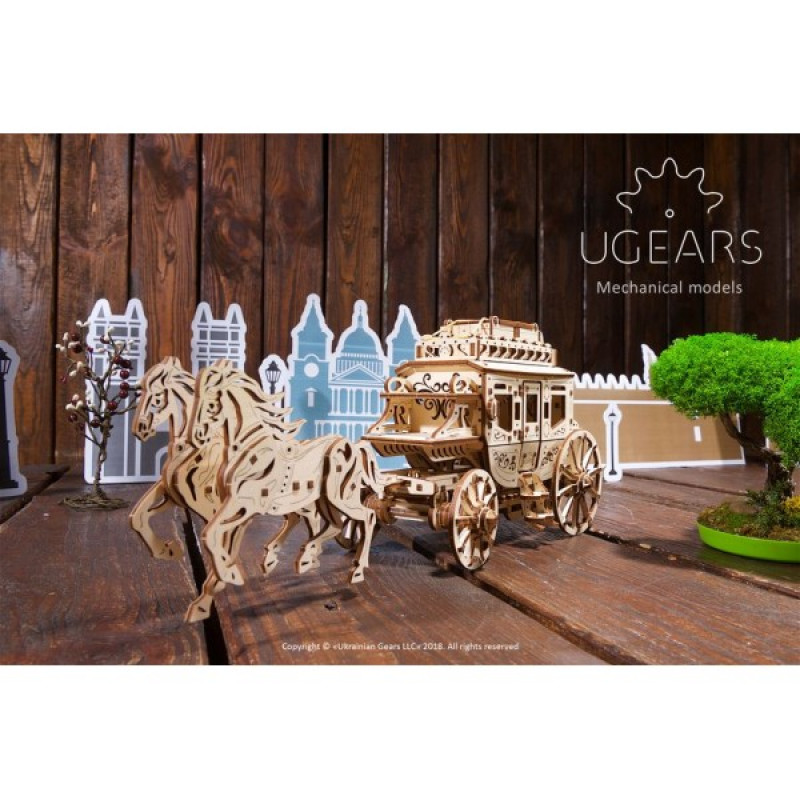 Деревянный конструктор UGEARS Почтовый дилижанс Артикул - 70045